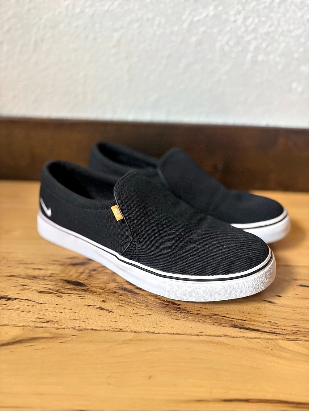 Women's Black Nike Court Royale Slip On Shoes Size 11